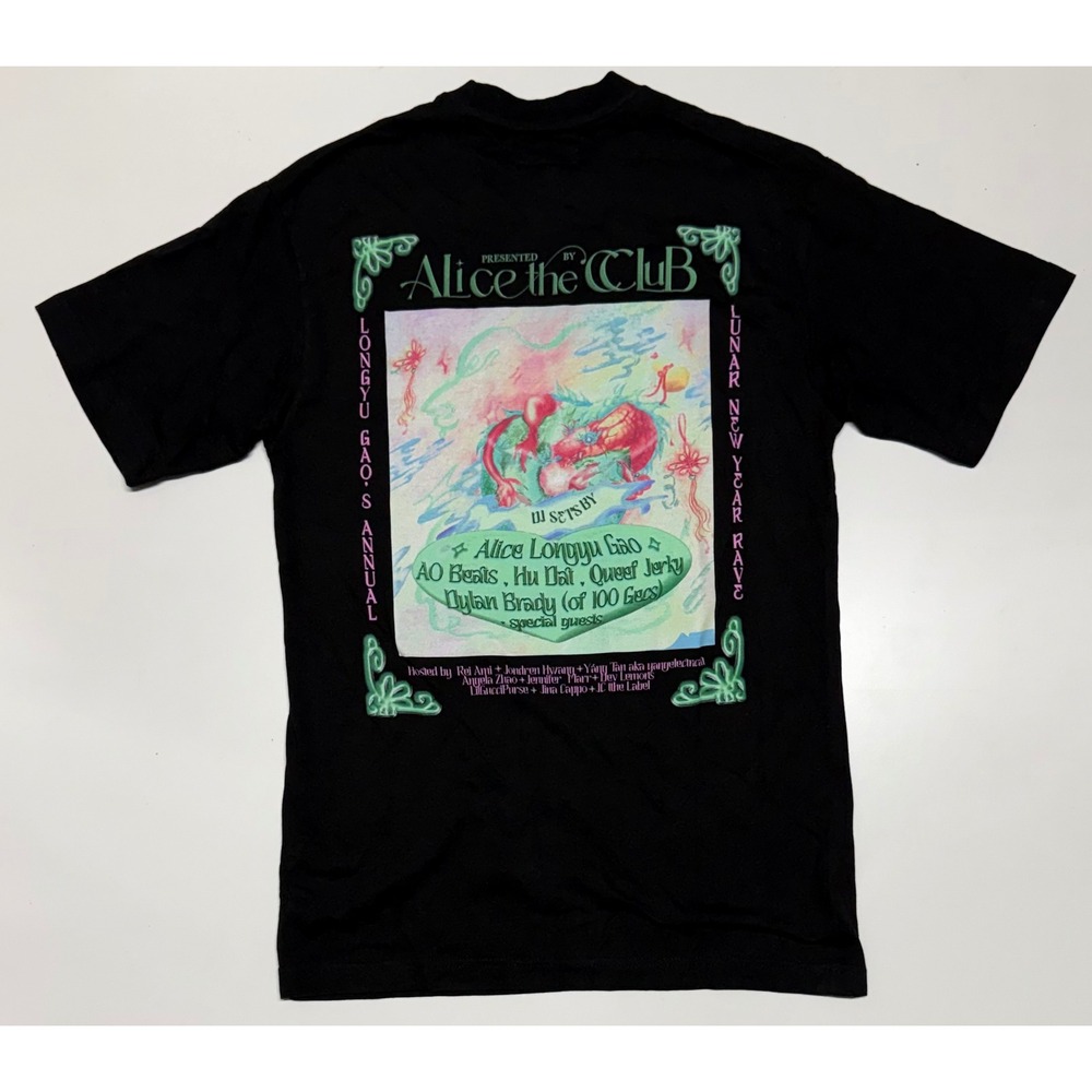 Market Alice Longyu Gao Alice the Club Lunar New Year Rave T-Shirt Black Small